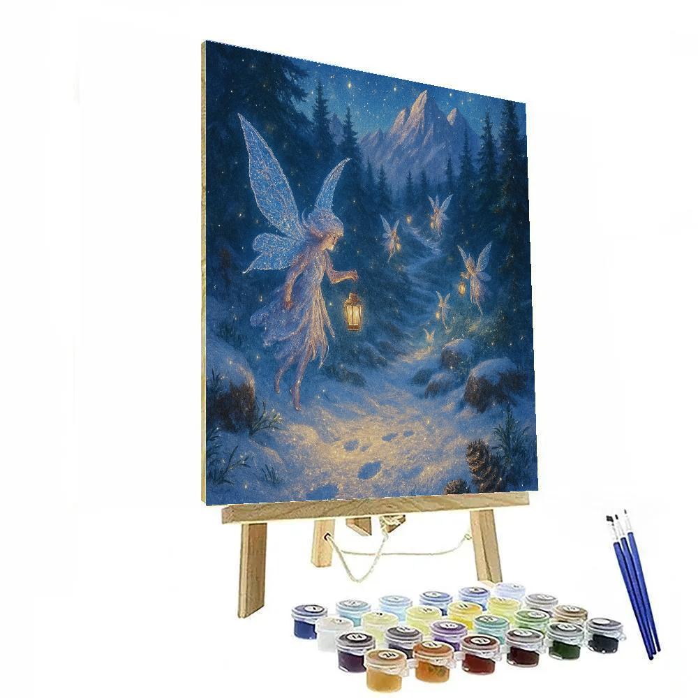 Frost Fairy Lanterns Along Alpine Trail Numbered painting kits