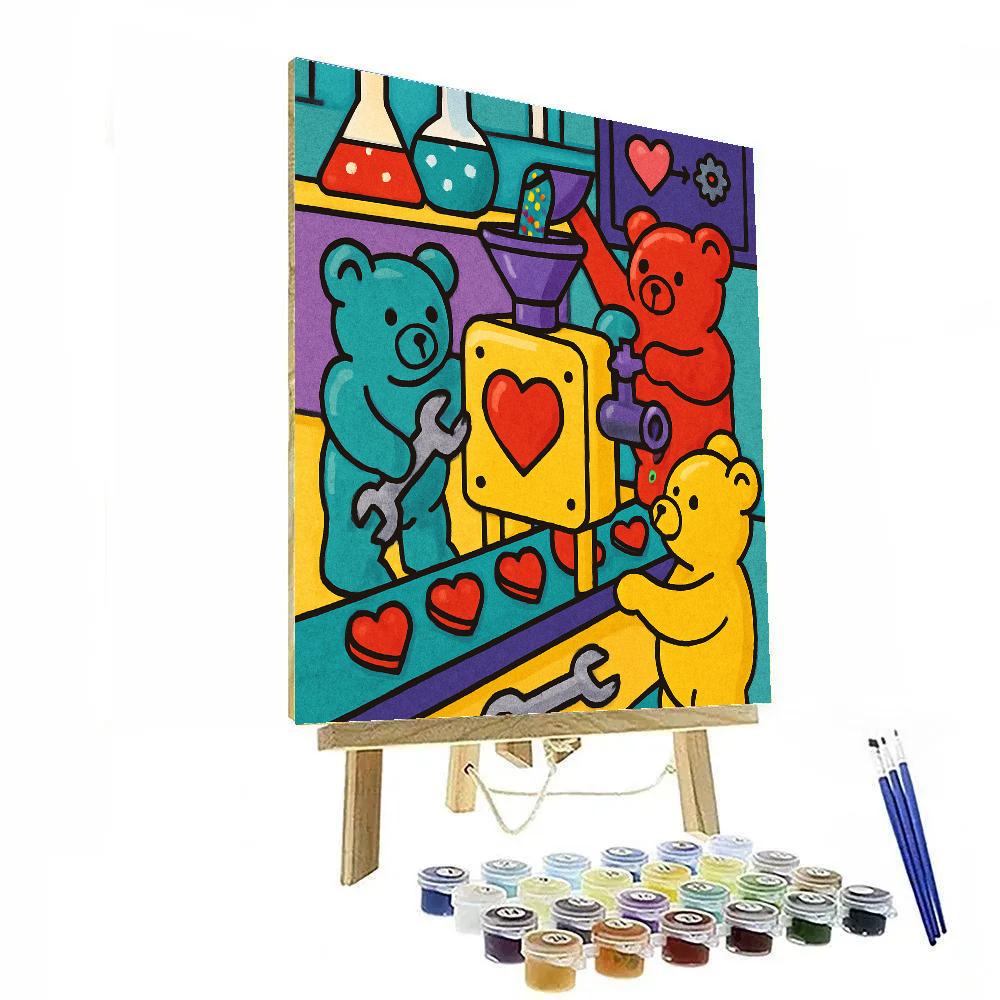 Valentines Day Candy Robotics Lab paint by numbers