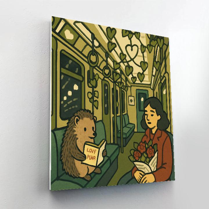 Valentines Day Botanical Subway Car paint by color