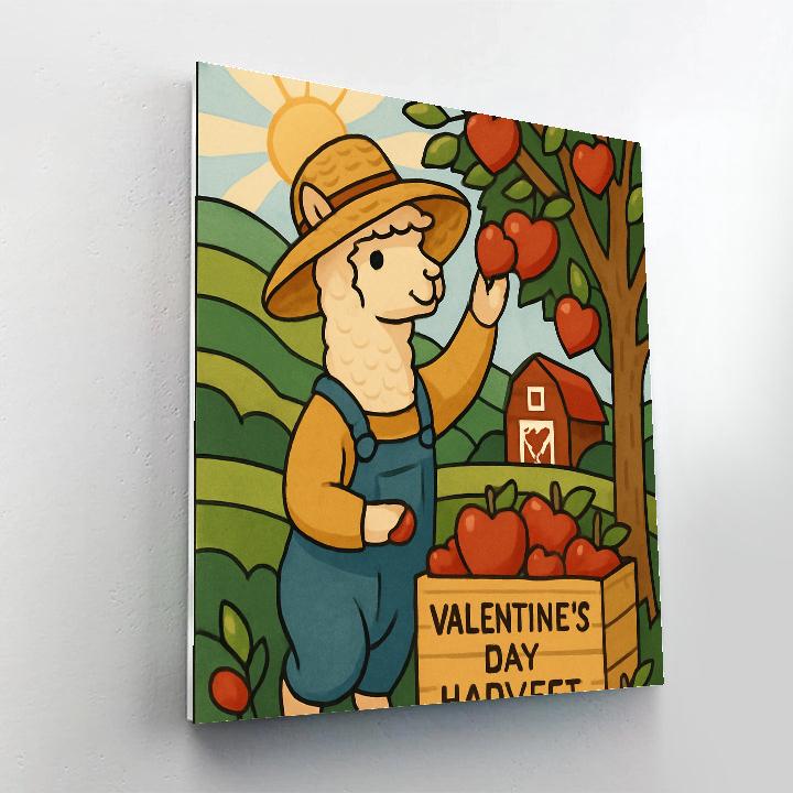 Valentines Day Orchard Heart Harvest paint by numbers