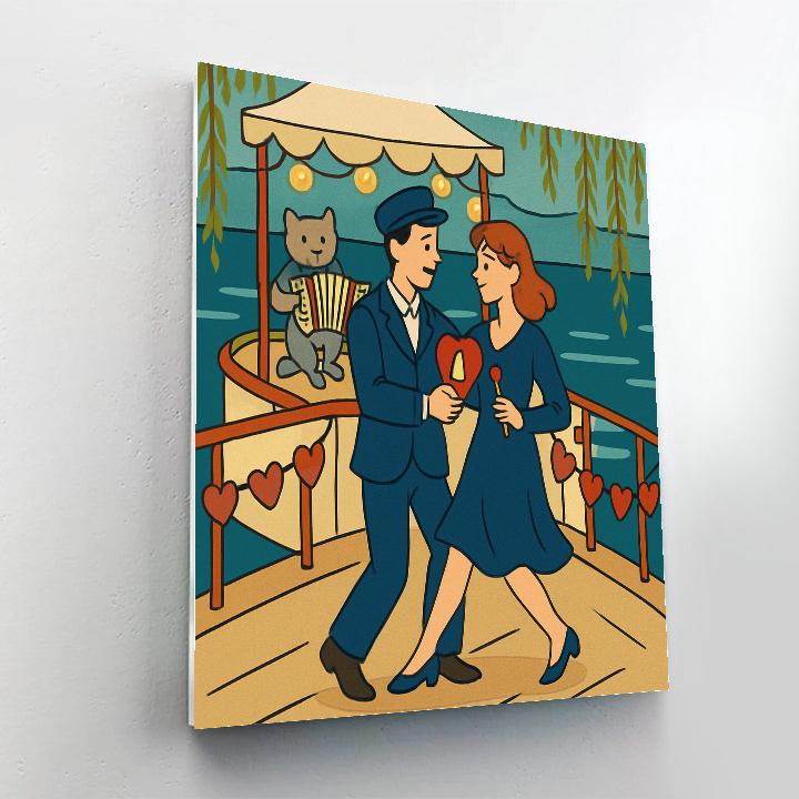Valentines Day Riverboat Dance Lesson Paint by numbers kits