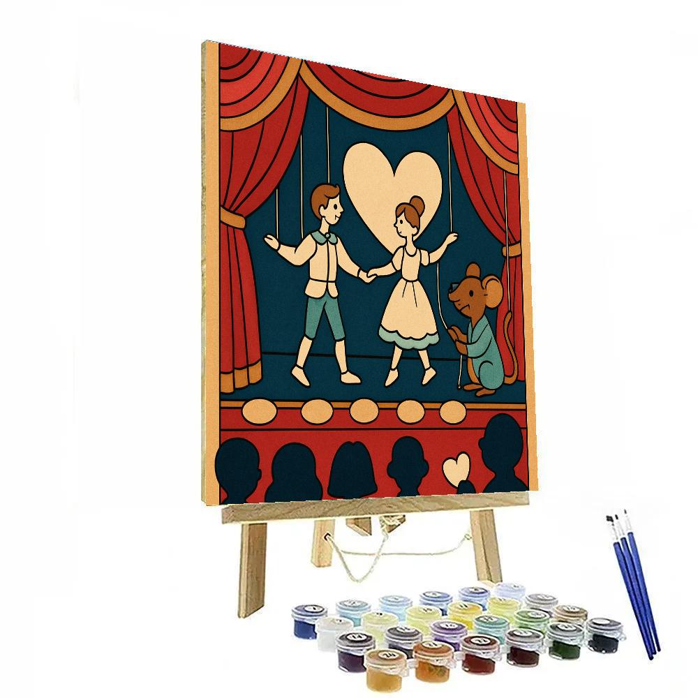 Valentines Day Miniature Theater Stage Paint by numbers kits