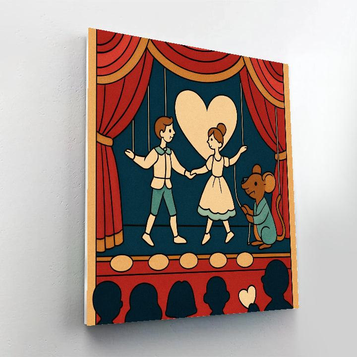 Valentines Day Miniature Theater Stage Paint by numbers kits