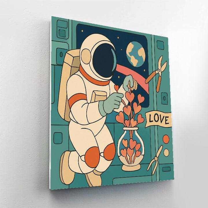 Valentines Day Space Station Florist Paint by numbers kits