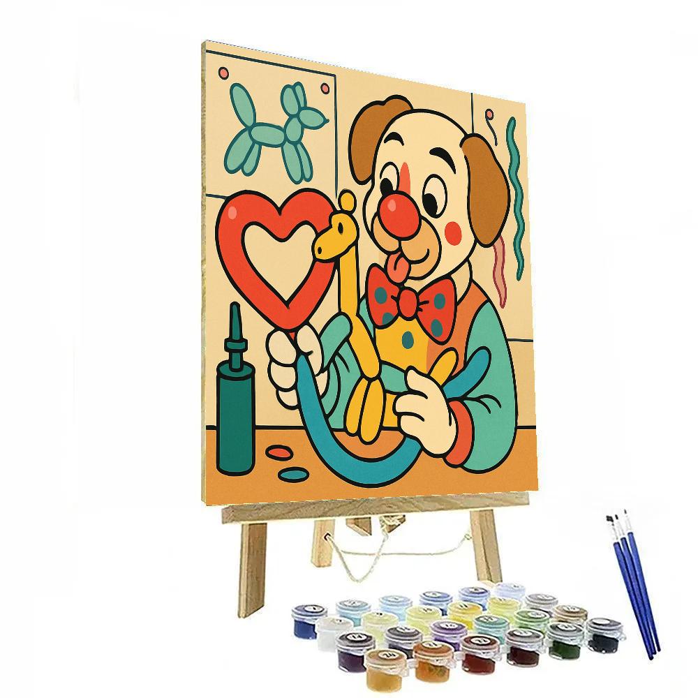 Valentines Day Balloon Animal Workshop paint by number