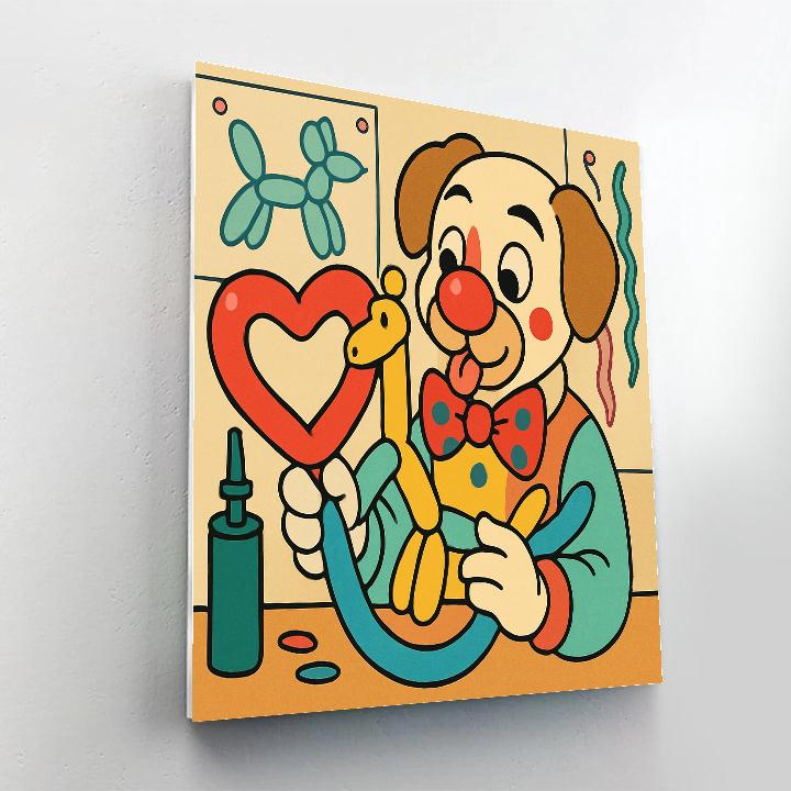 Valentines Day Balloon Animal Workshop paint by number