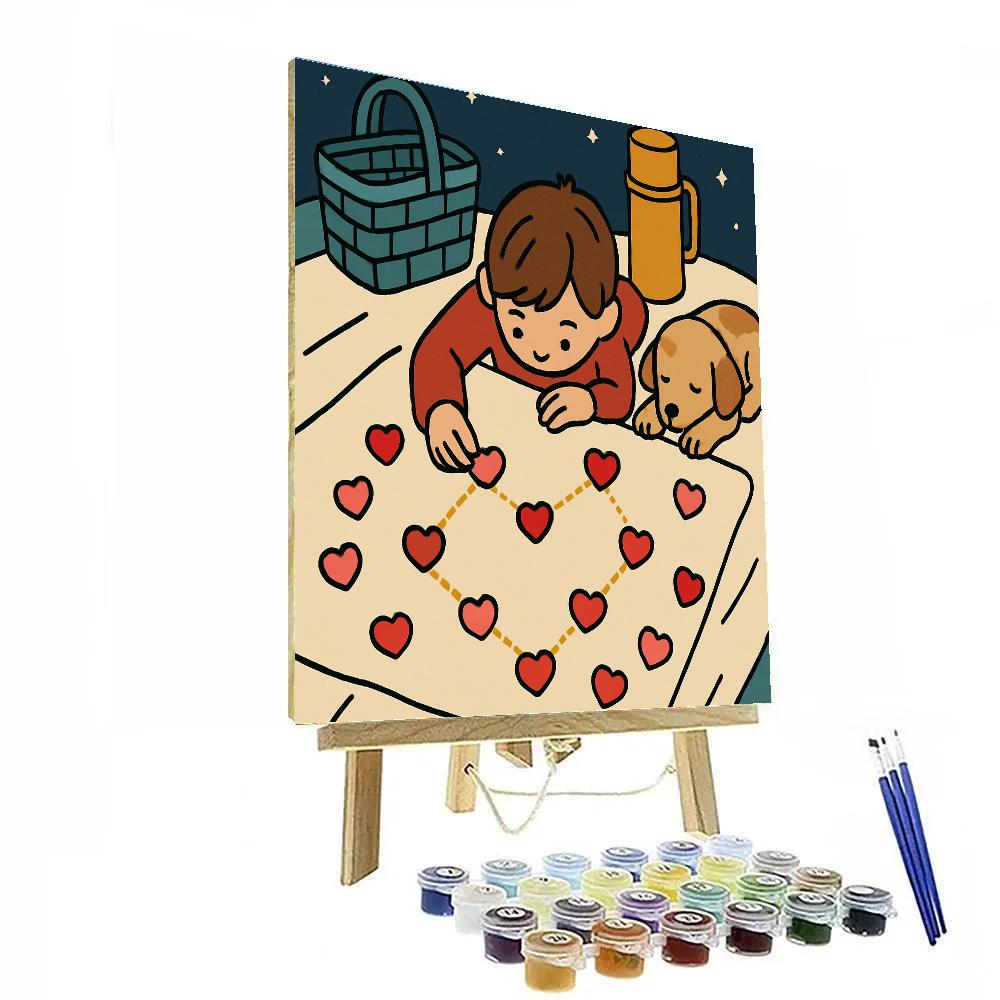 Valentines Day Candy Constellation Blanket Paint by numbers kits