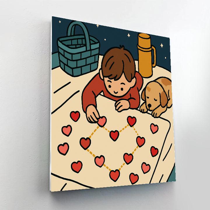 Valentines Day Candy Constellation Blanket Paint by numbers kits