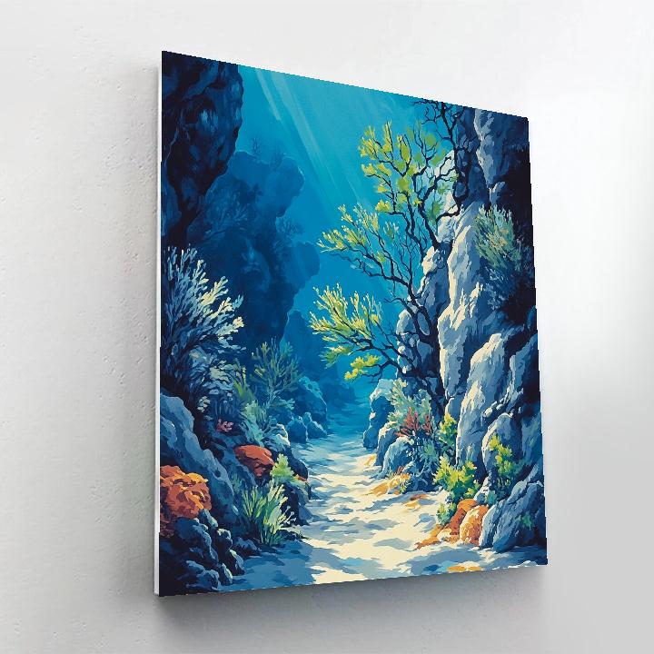 Michelangelo Inspired Eclipse Reef Number painting