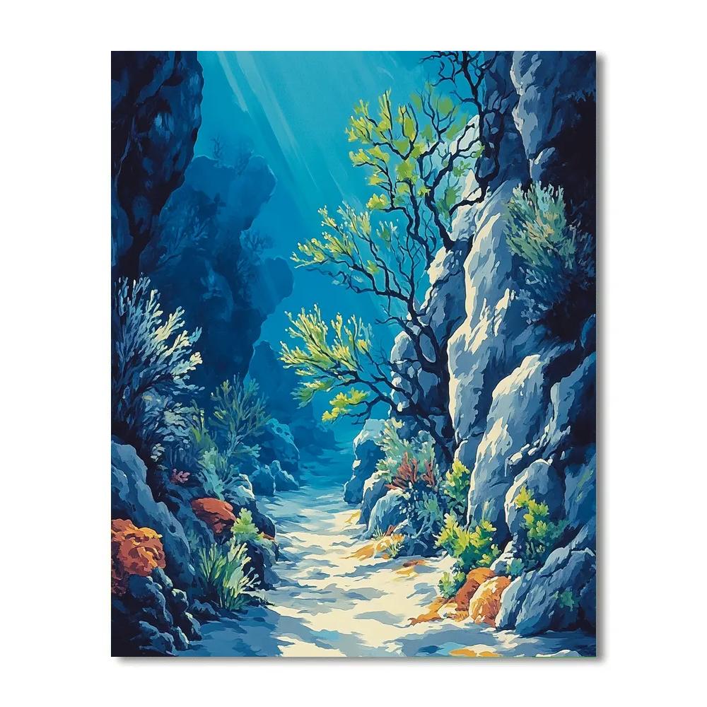 Michelangelo Inspired Eclipse Reef Number painting