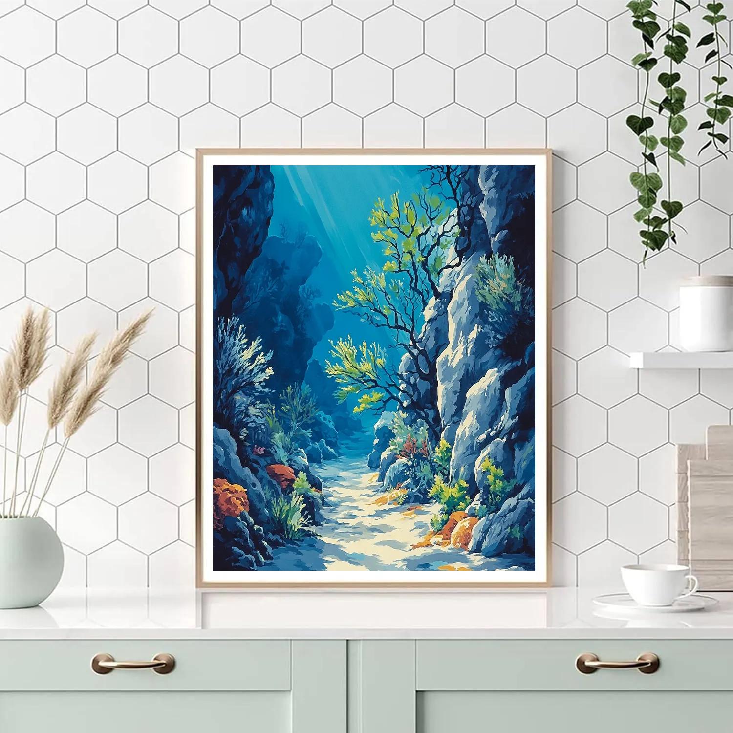 Michelangelo Inspired Eclipse Reef Number painting