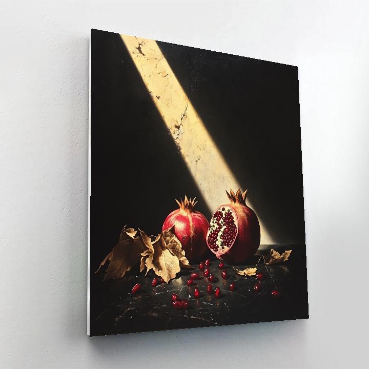 Caravaggio Inspired Eclipse Lit Pomegranate Rind painting number kit