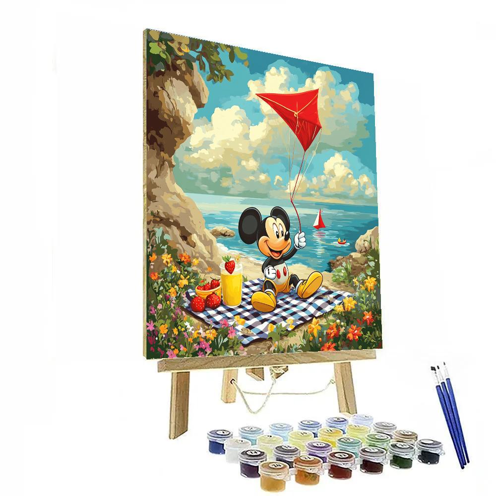 Mickey Mouse Star Harbor Picnic paint by color