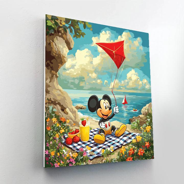 Mickey Mouse Star Harbor Picnic paint by color