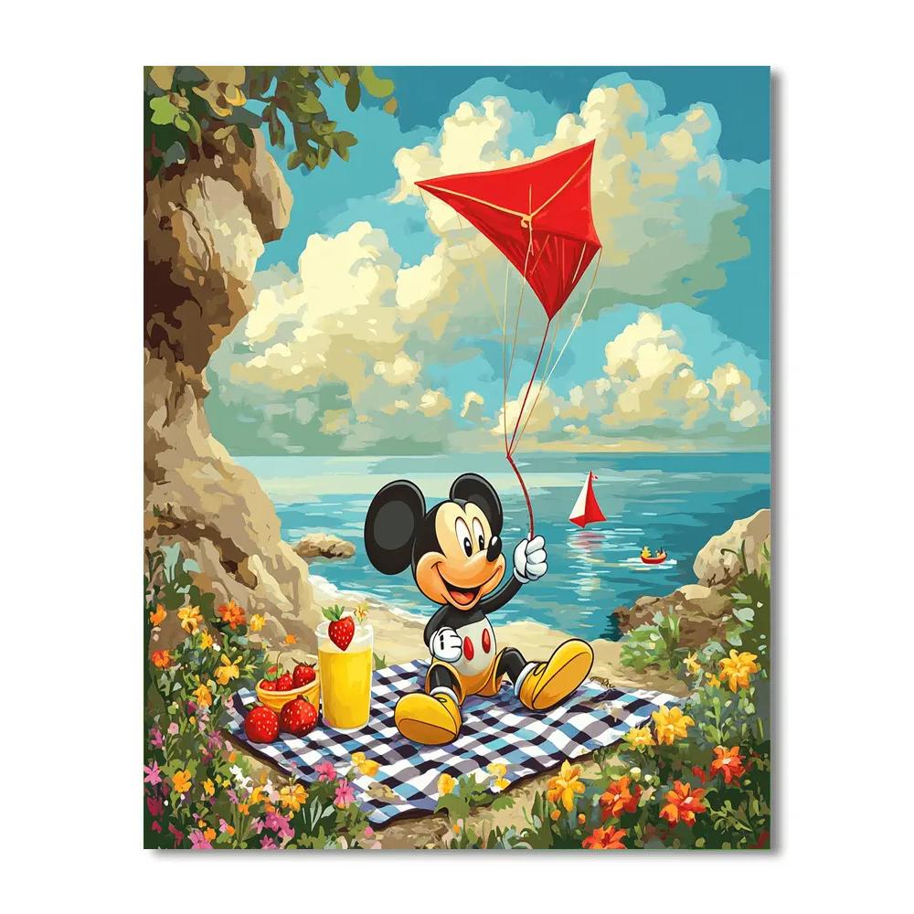 Mickey Mouse Star Harbor Picnic paint by color