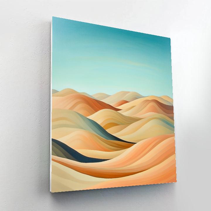 Georgia O’Keeffe Inspired Painted Desert Strata And Cerulean Sky Bands Painting by numbers kit