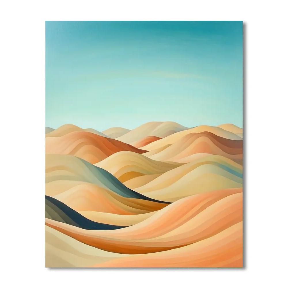 Georgia O’Keeffe Inspired Painted Desert Strata And Cerulean Sky Bands Painting by numbers kit