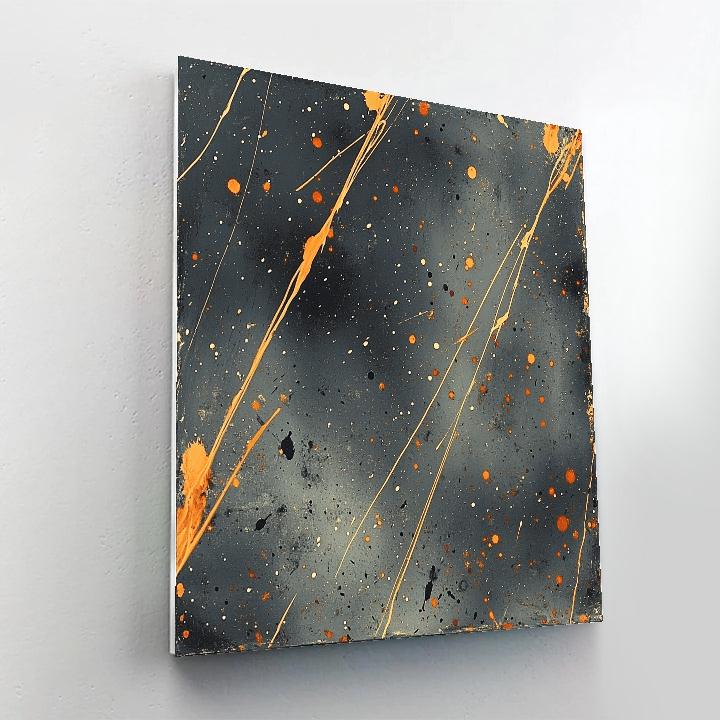 Jackson Pollock Inspired Volcanic Ashfall And Ember Rain Number painting