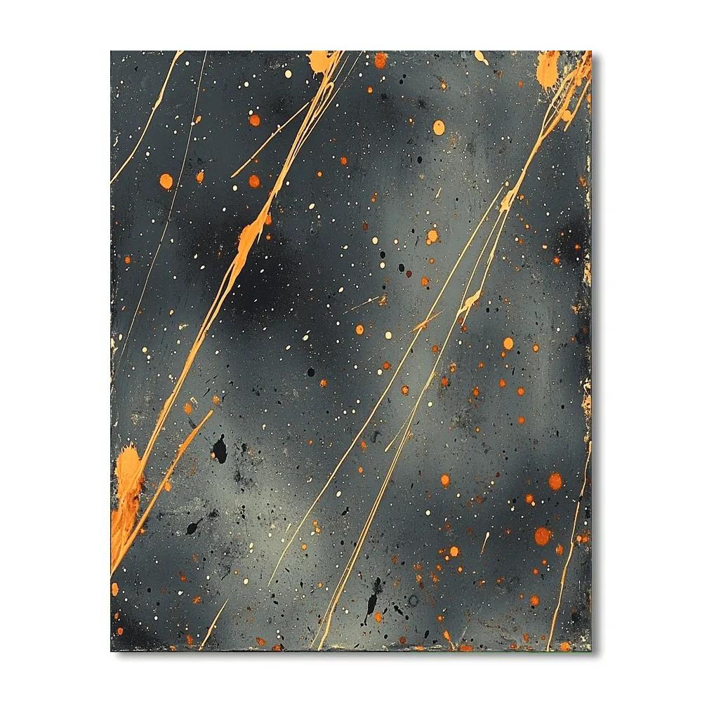 Jackson Pollock Inspired Volcanic Ashfall And Ember Rain Number painting