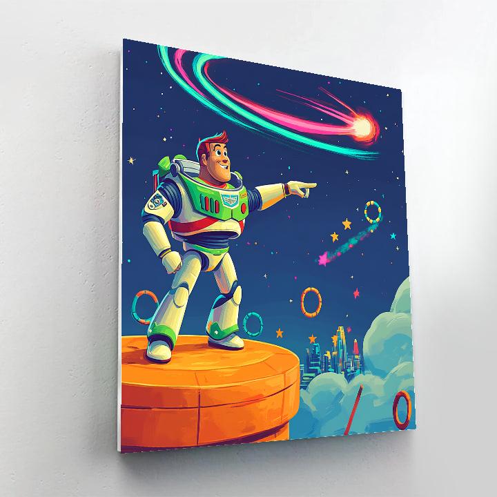 Buzz Lightyear Comet Training Course Numbered painting kits