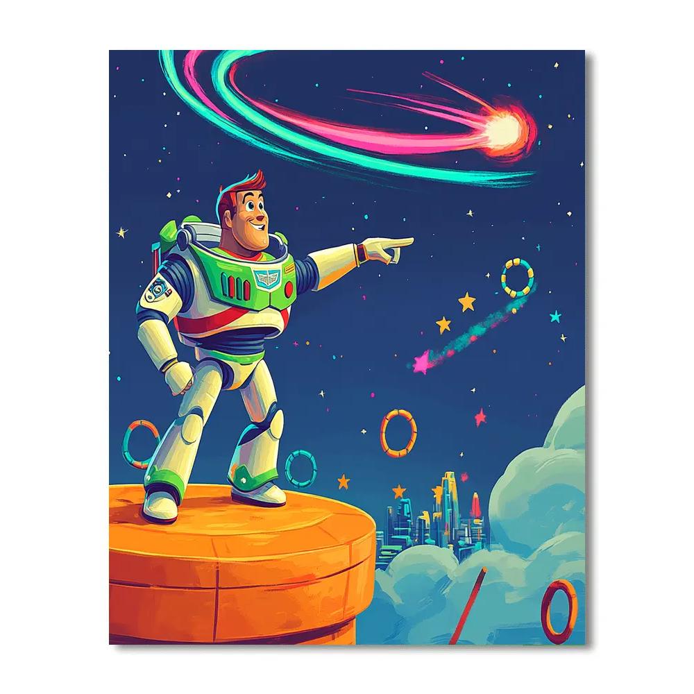 Buzz Lightyear Comet Training Course Numbered painting kits