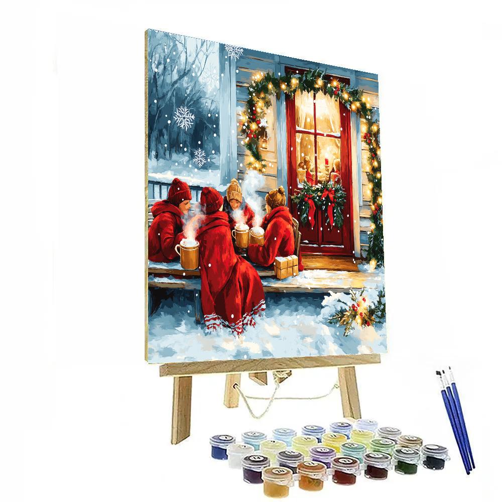 Snowglow Cocoa Circle Paint by numbers kits