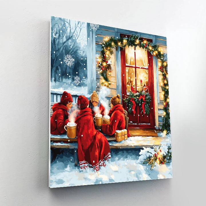 Snowglow Cocoa Circle Paint by numbers kits