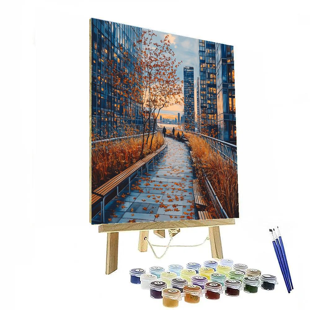 Quiet Curves Of The High Line In Autumn New York City United States DIY paint by numbers