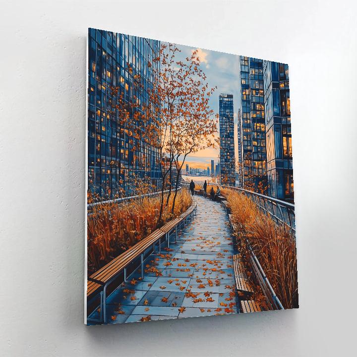 Quiet Curves Of The High Line In Autumn New York City United States DIY paint by numbers