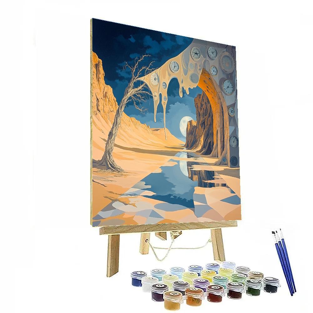 Salvador Dali Inspired Desert Clock Mirage paint by color