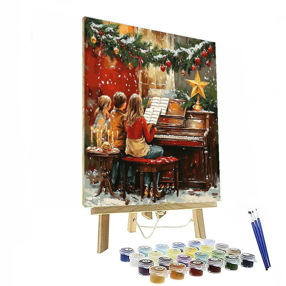 Garlanded Piano Carol Number painting