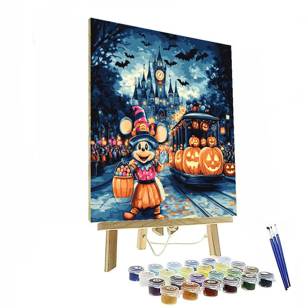 Clocktower Pumpkin Parade At The Enchanted Castle Number painting