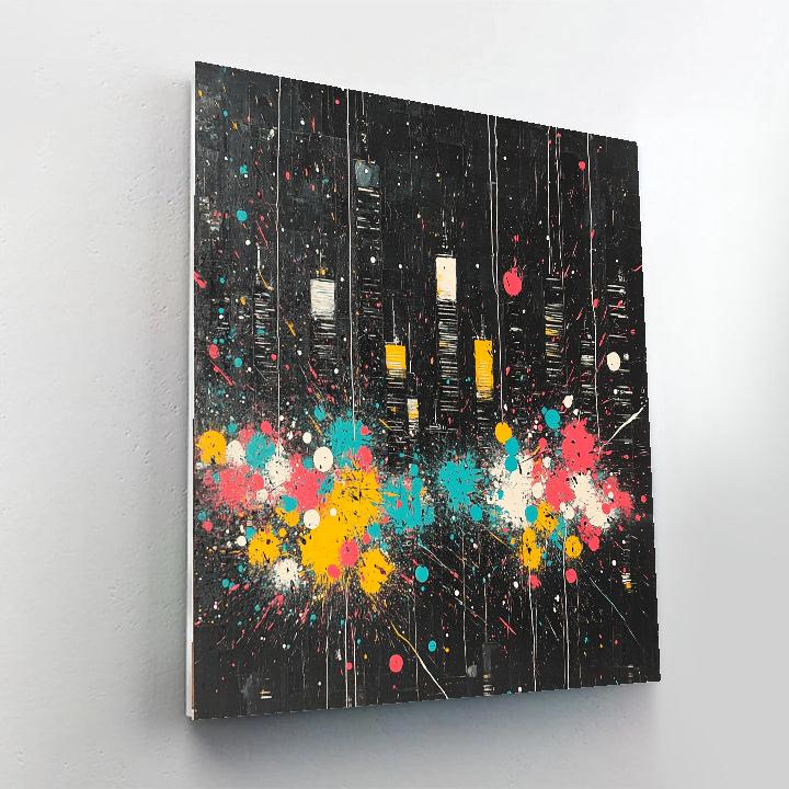 Jackson Pollock Inspired Citylights Rhythm DIY paint by numbers