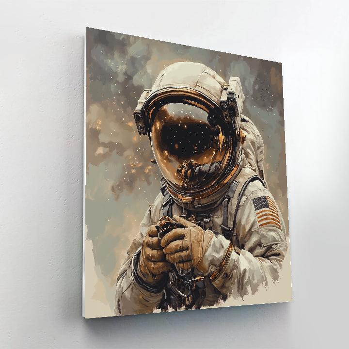 Leonardo Da Vinci Inspired Astronaut Study Painting by numbers kit