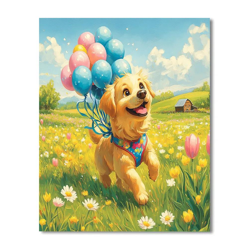 Dug Balloon Meadow Patrol painting number kit