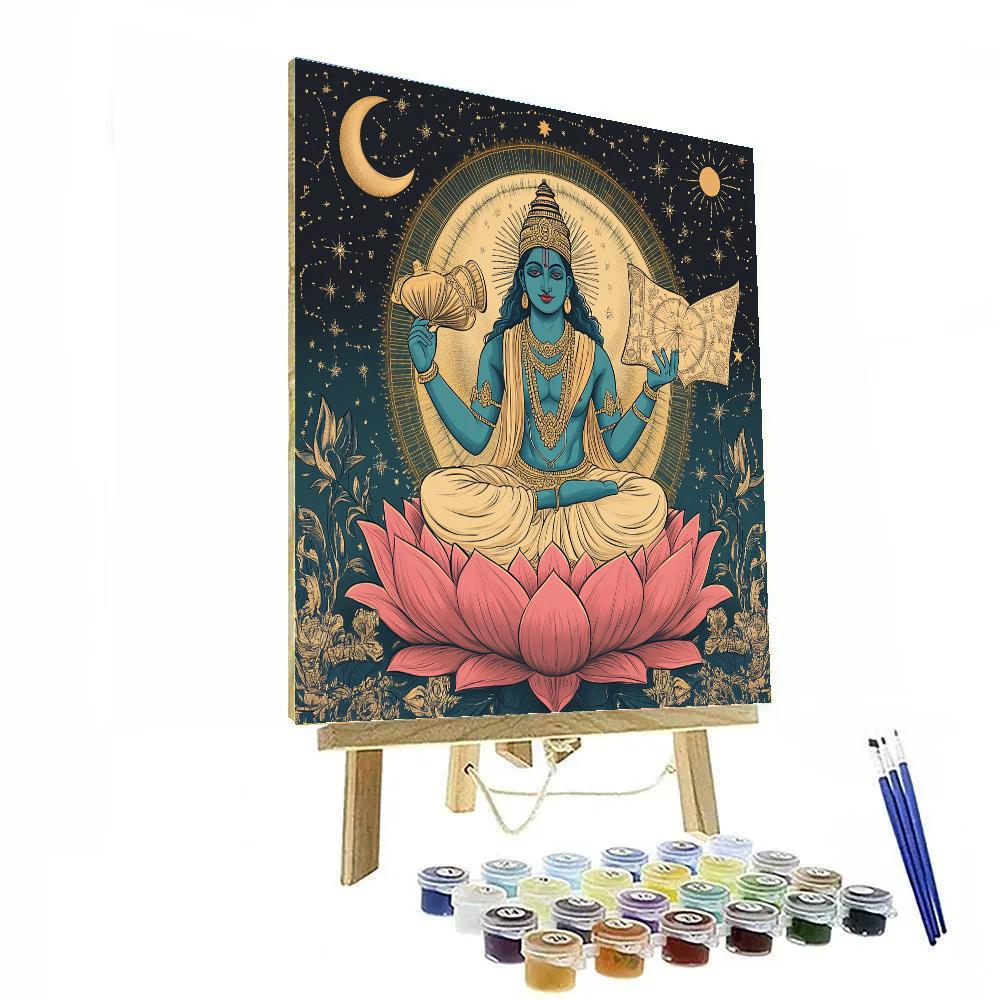 Vishnu And The Lotus Map Of The Cosmos paint by numbers