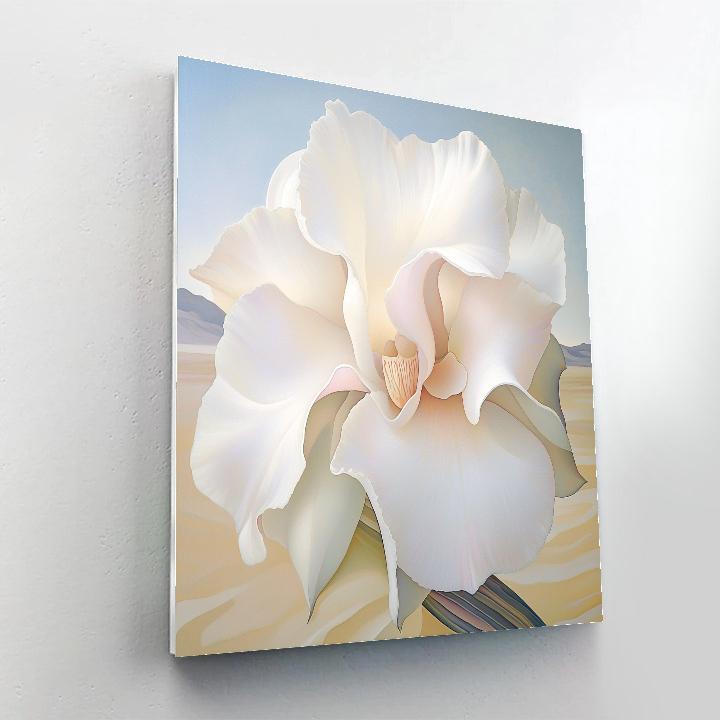 Georgia OKeeffe Inspired Desert Orchid Close Up Number painting