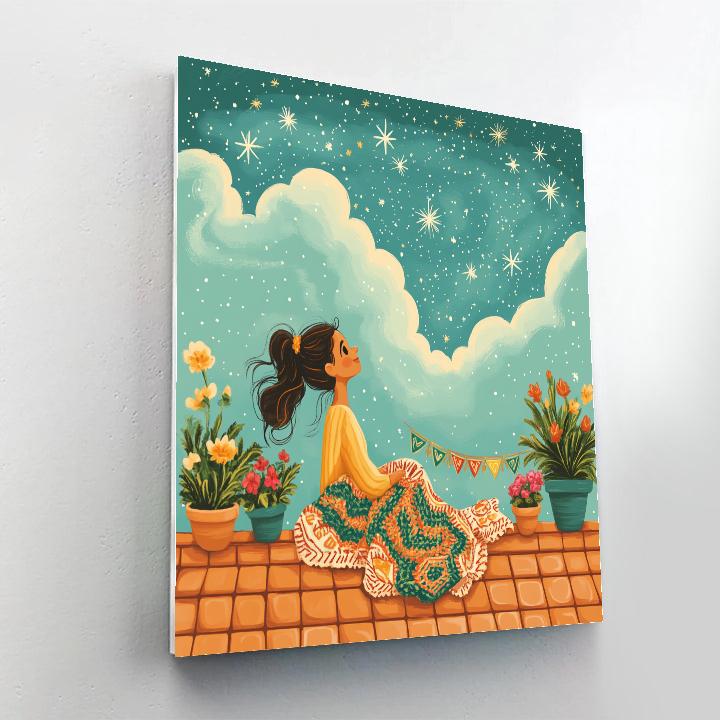 Mirabel Madrigal Colorful Rooftop Stargaze paint by numbers