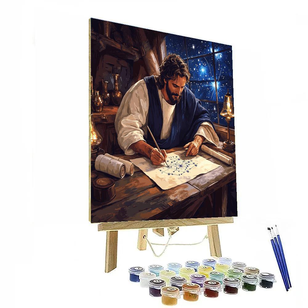 Star Map Scriptorium Jesus Numbered painting kits