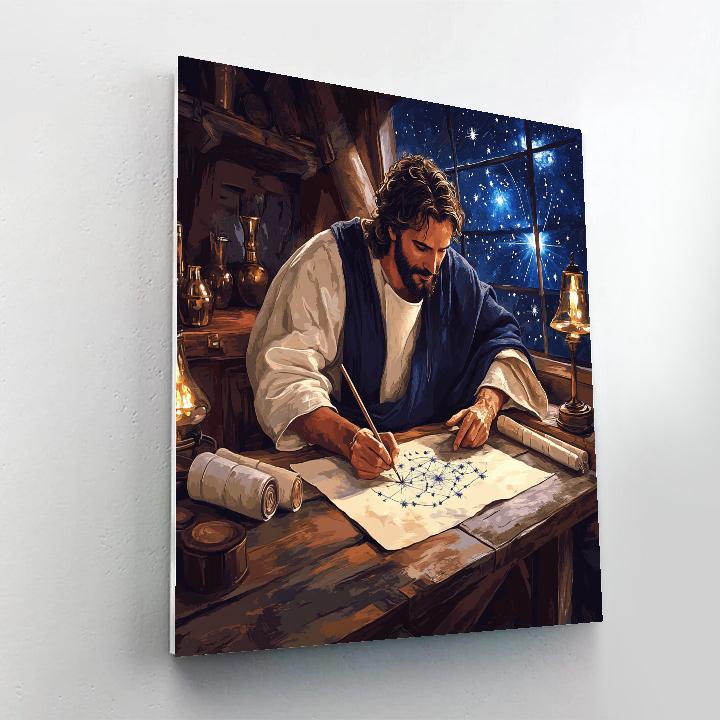 Star Map Scriptorium Jesus Numbered painting kits