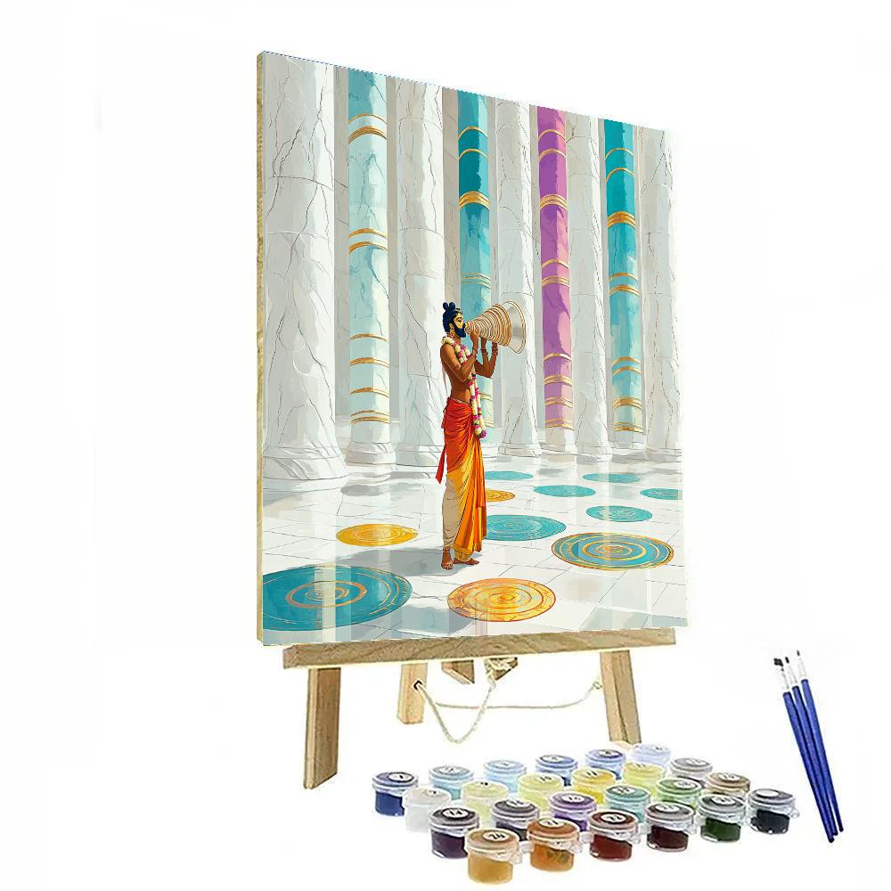 Vishnu In The Palace Of Conch Echoes Painting by numbers kit