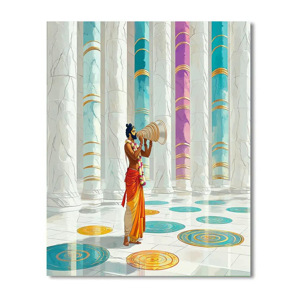 Vishnu In The Palace Of Conch Echoes Painting by numbers kit