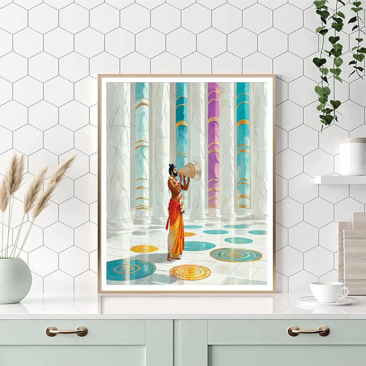 Vishnu In The Palace Of Conch Echoes Painting by numbers kit