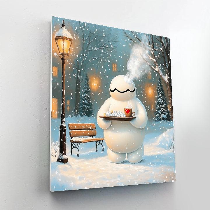 Baymax Snowy Hot Cocoa Helper Painting by numbers kit