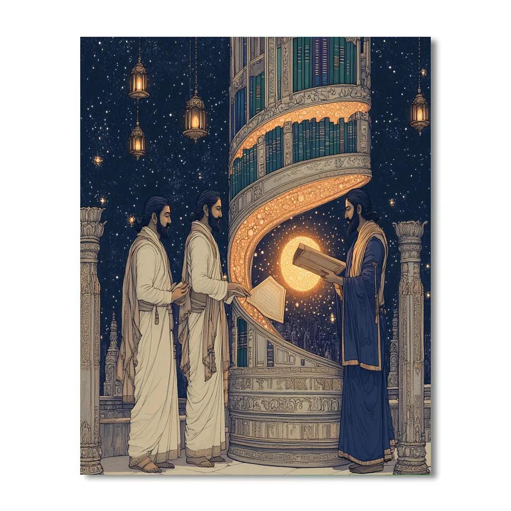 Celestial Library For Brahma Paint by numbers art