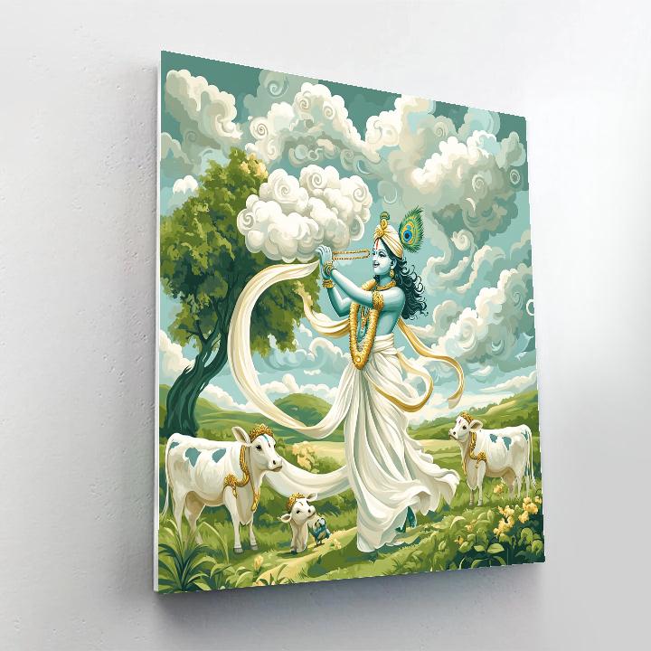 Krishna The Cloud Weaver Of Vrindavan Paint by numbers kits