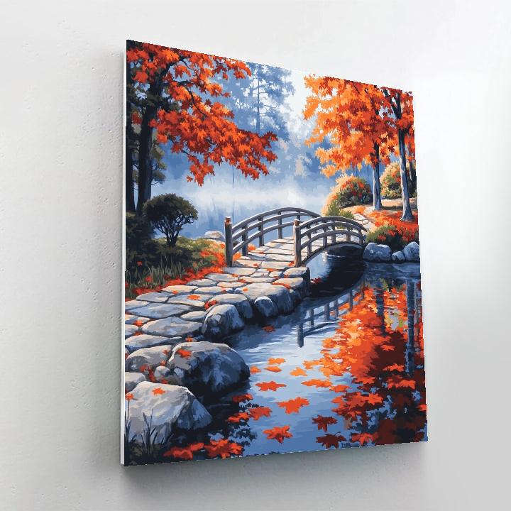 Autumn Reds At Kenrokuen Garden Edge Kanazawa Japan Painting by numbers kit
