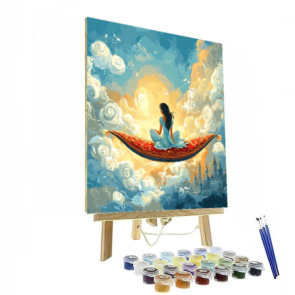 Jasmine Flying Carpet Cloud Garden paint by color