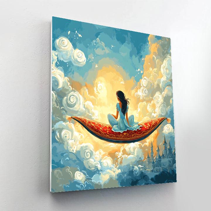 Jasmine Flying Carpet Cloud Garden paint by color