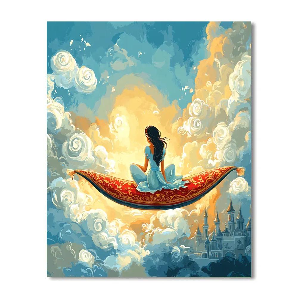 Jasmine Flying Carpet Cloud Garden paint by color